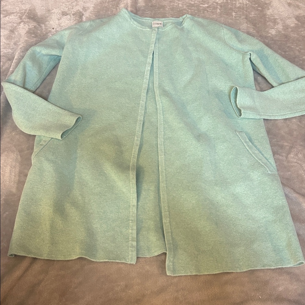 J crew Vanessa sweater blazer in mint green